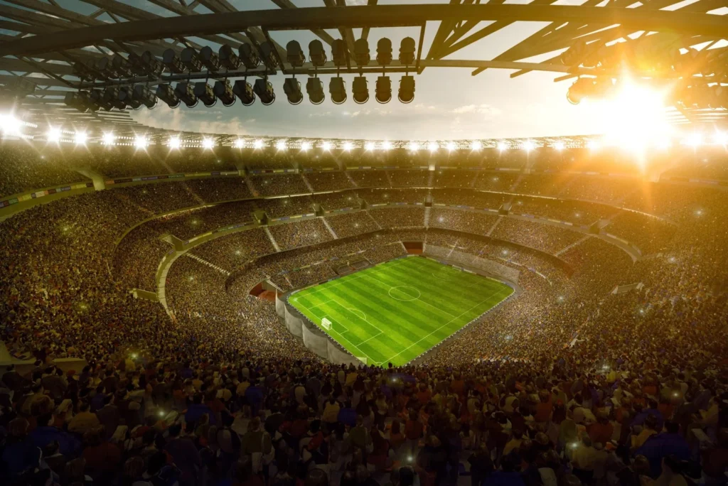 soccer stadium background, Soccer Ball, Football Field image.